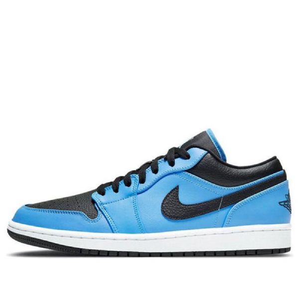Nike Air Jordan 1 Low Tops Retro Basketball Sko Til Mænd Blå Sort