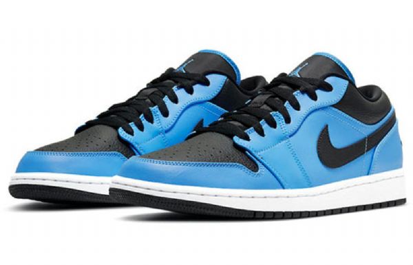 Nike Air Jordan 1 Low Tops Retro Basketball Sko Til Mænd Blå Sort