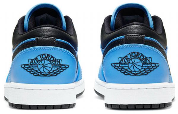 Nike Air Jordan 1 Low Tops Retro Basketball Sko Til Mænd Blå Sort