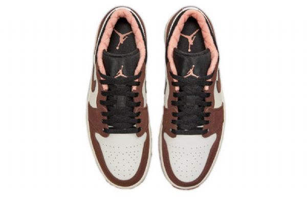 Nike Air Jordan 1 Low Tops Retro Basketball Sko Til Mænd Brun Hvid