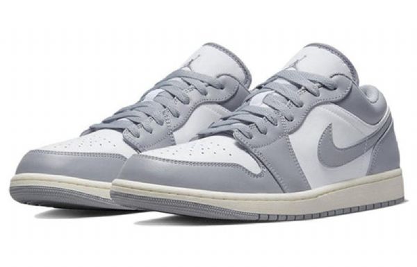 Nike Air Jordan 1 Low Tops Retro Basketball Sko Til Mænd Grå