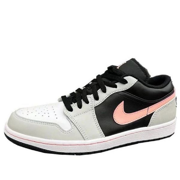 Nike Air Jordan 1 Low Tops Retro Basketball Sko Til Mænd Grå Koral
