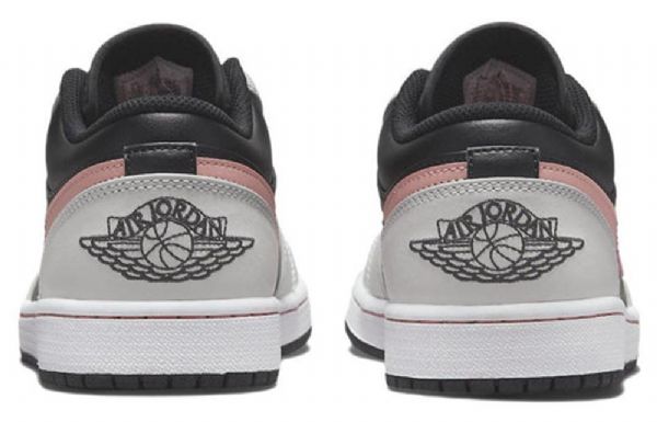Nike Air Jordan 1 Low Tops Retro Basketball Sko Til Mænd Grå Koral