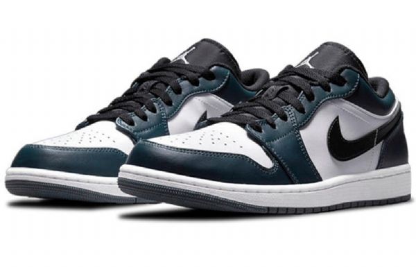 Nike Air Jordan 1 Low Tops Retro Basketball Sko Til Mænd Grøn Mørk