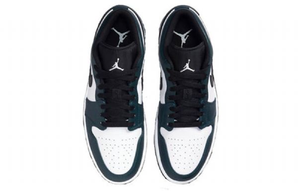 Nike Air Jordan 1 Low Tops Retro Basketball Sko Til Mænd Grøn Mørk