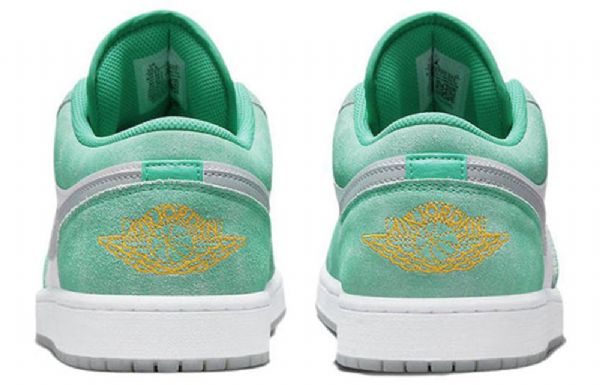 Nike Air Jordan 1 Low Tops Retro Basketball Sko Til Mænd Grøn Sort