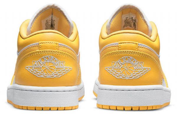 Nike Air Jordan 1 Low Tops Retro Basketball Sko Til Mænd Gul Hvid