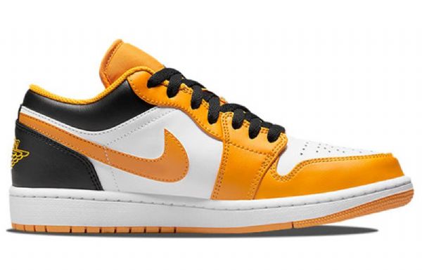 Nike Air Jordan 1 Low Tops Retro Basketball Sko Til Mænd Guld Hvid