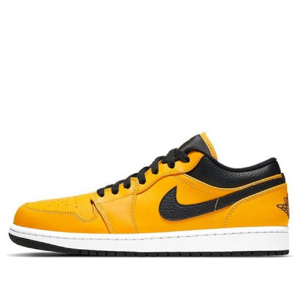 Nike Air Jordan 1 Low Tops Retro Basketball Sko Til Mænd Guld Sort