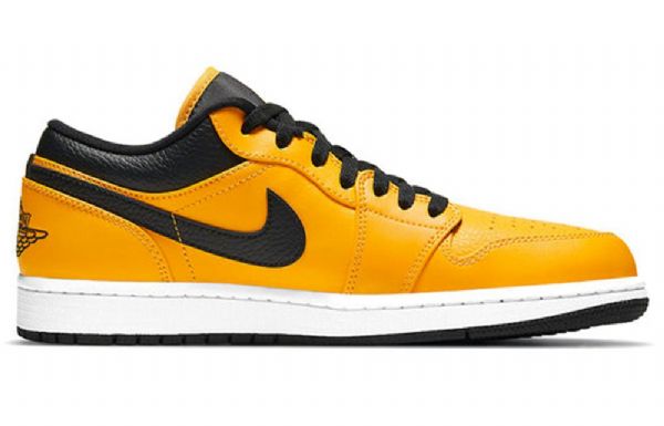 Nike Air Jordan 1 Low Tops Retro Basketball Sko Til Mænd Guld Sort