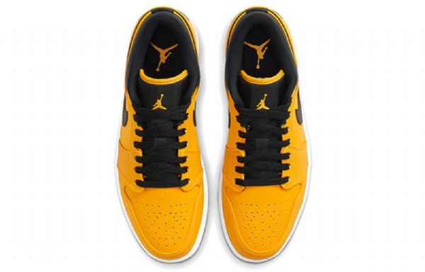 Nike Air Jordan 1 Low Tops Retro Basketball Sko Til Mænd Guld Sort