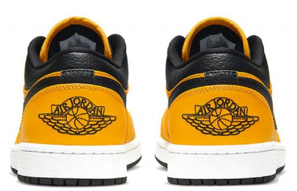 Nike Air Jordan 1 Low Tops Retro Basketball Sko Til Mænd Guld Sort