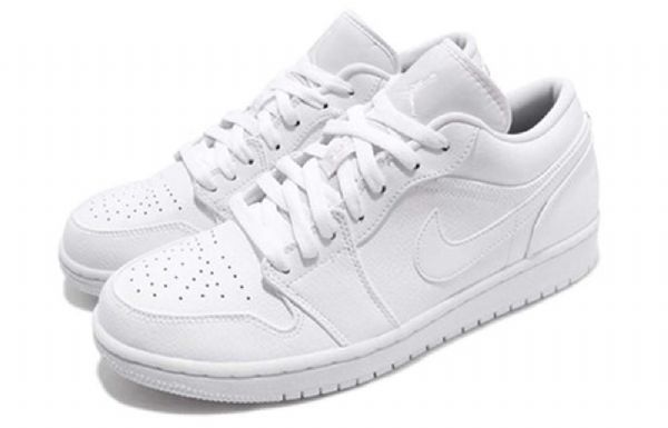 Nike Air Jordan 1 Low Tops Retro Basketball Sko Til Mænd Hvid