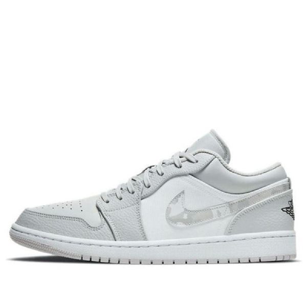 Nike Air Jordan 1 Low Tops Retro Basketball Sko Til Mænd Hvid Camouflage