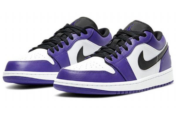 Nike Air Jordan 1 Low Tops Retro Basketball Sko Til Mænd Lilla