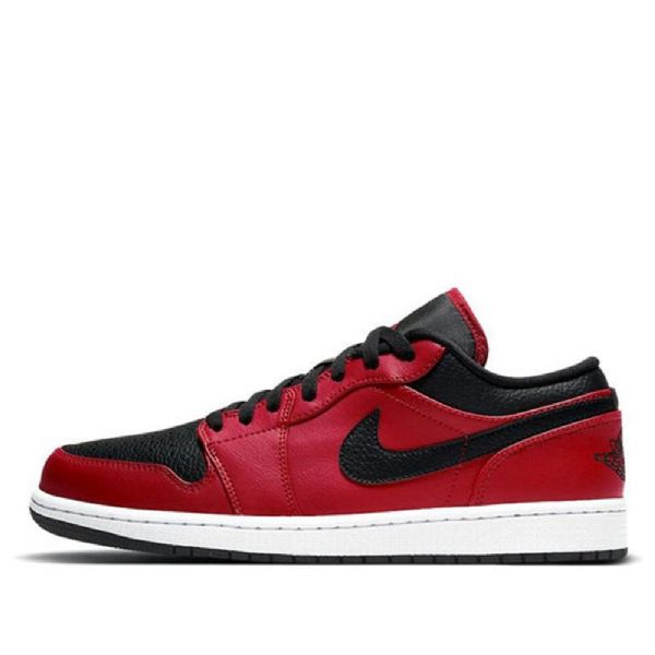 Nike Air Jordan 1 Low Tops Retro Basketball Sko Til Mænd Rød Sort