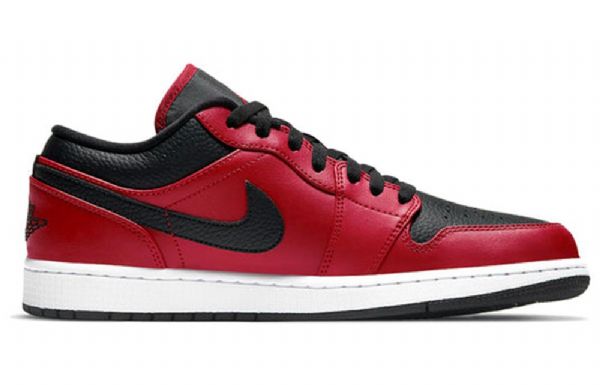 Nike Air Jordan 1 Low Tops Retro Basketball Sko Til Mænd Rød Sort