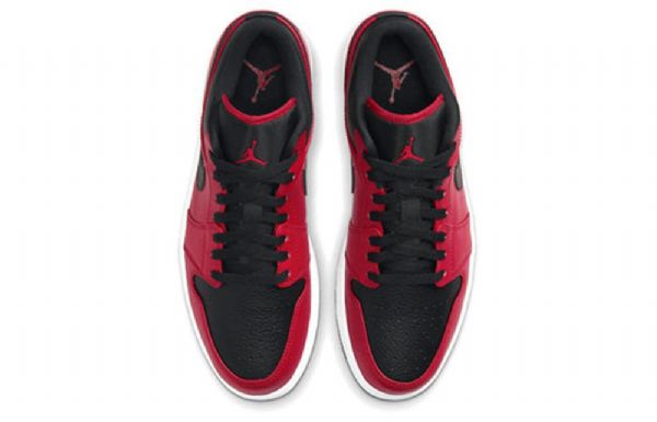 Nike Air Jordan 1 Low Tops Retro Basketball Sko Til Mænd Rød Sort