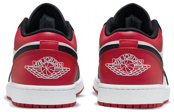 Nike Air Jordan 1 Low Tops Retro Basketball Sko Til Mænd Rød Sort Hvid
