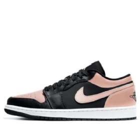 Nike Air Jordan 1 Low Tops Retro Basketball Sko Til Mænd Sort Coral
