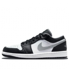 Nike Air Jordan 1 Low Tops Retro Basketball Sko Til Mænd Sort Grå