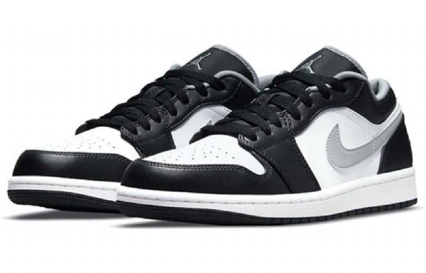 Nike Air Jordan 1 Low Tops Retro Basketball Sko Til Mænd Sort Grå