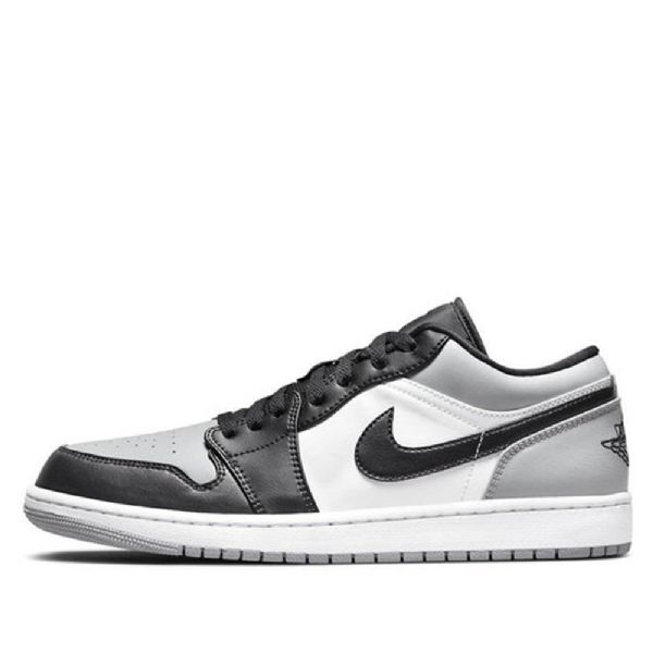 Nike Air Jordan 1 Low Tops Retro Basketball Sko Til Mænd Sort Grå