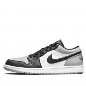 Nike Air Jordan 1 Low Tops Retro Basketball Sko Til Mænd Sort Grå