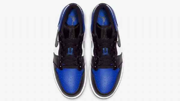 Nike Air Jordan 1 Low Tops Royal Toe Sko Til Mænd Blå Sort