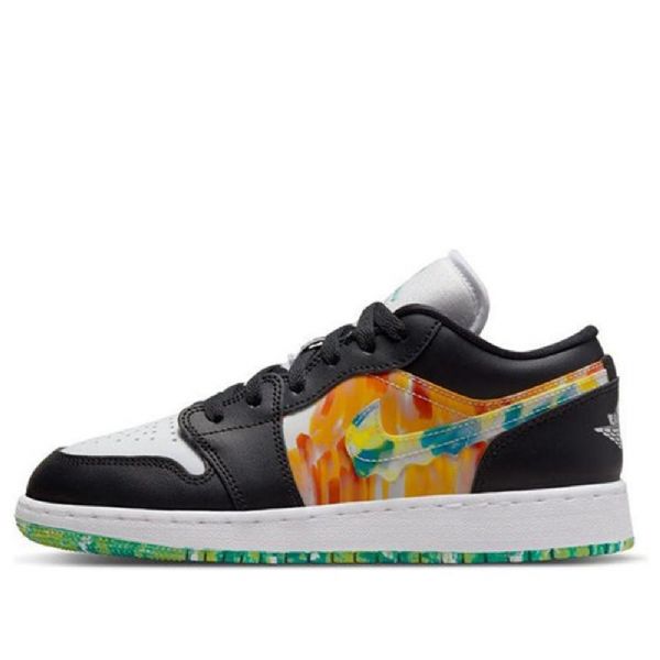 Nike Air Jordan 1 Low Tops Se Gs Basketball Sko Til Mænd Sort Hvid