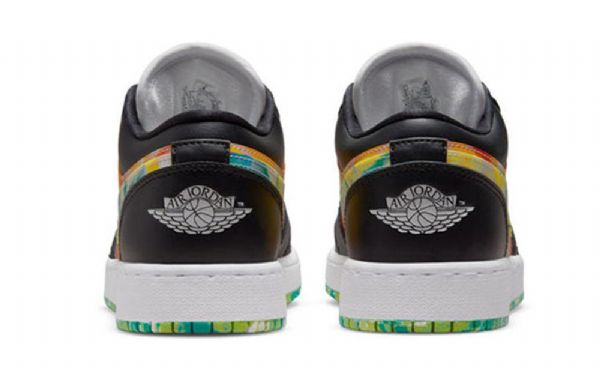 Nike Air Jordan 1 Low Tops Se Gs Basketball Sko Til Mænd Sort Hvid