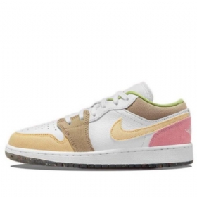 Nike Air Jordan 1 Low Tops Se Gs Retro Basketball Sko Til Mænd Flerfarvet
