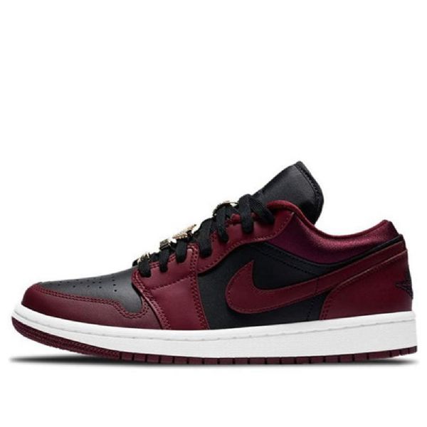 Nike Air Jordan 1 Low Tops Se Retro Basketball Sko Til Damer Burgundy Hvid