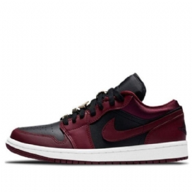 Nike Air Jordan 1 Low Tops Se Retro Basketball Sko Til Damer Burgundy Hvid
