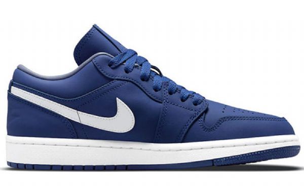 Nike Air Jordan 1 Low Tops Se Retro Basketball Sko Til Damer Deep Royal Blå Blå