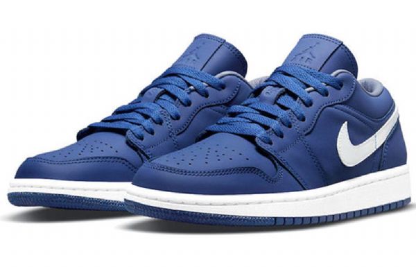 Nike Air Jordan 1 Low Tops Se Retro Basketball Sko Til Damer Deep Royal Blå Blå