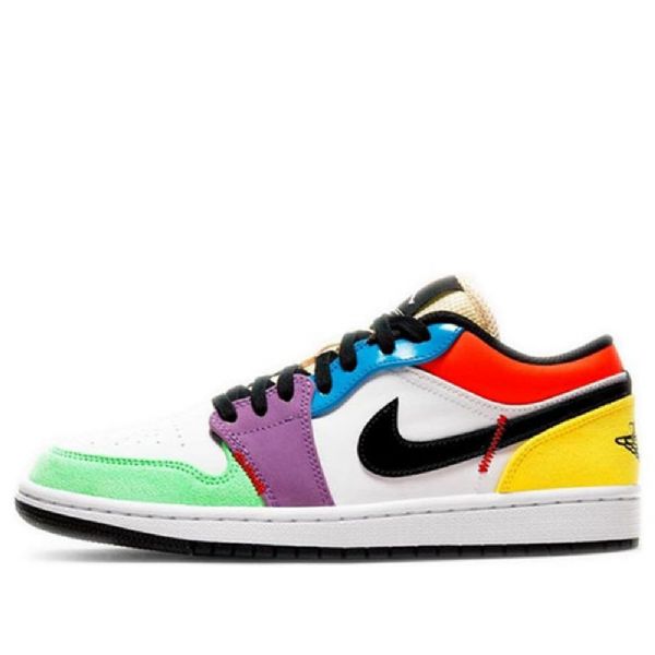 Nike Air Jordan 1 Low Tops Se Retro Basketball Sko Til Damer Flerfarvet