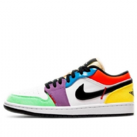 Nike Air Jordan 1 Low Tops Se Retro Basketball Sko Til Damer Flerfarvet