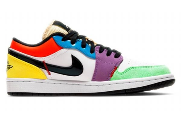 Nike Air Jordan 1 Low Tops Se Retro Basketball Sko Til Damer Flerfarvet