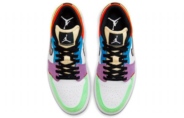 Nike Air Jordan 1 Low Tops Se Retro Basketball Sko Til Damer Flerfarvet