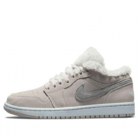 Nike Air Jordan 1 Low Tops Se Retro Basketball Sko Til Damer Grå