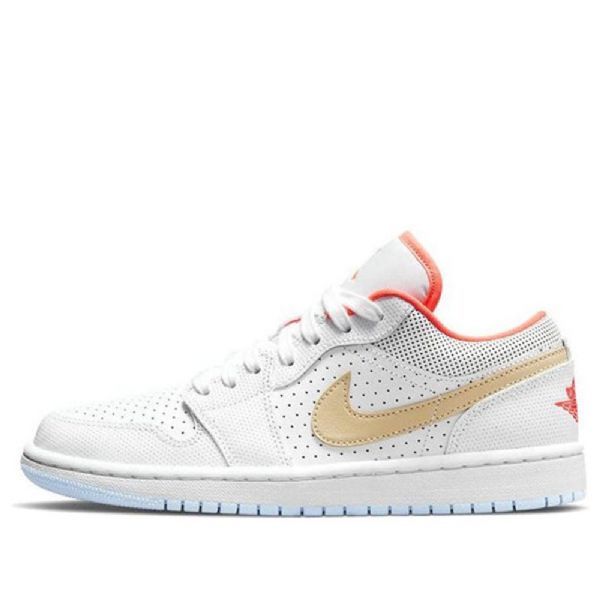 Nike Air Jordan 1 Low Tops Se Retro Basketball Sko Til Damer Hvid