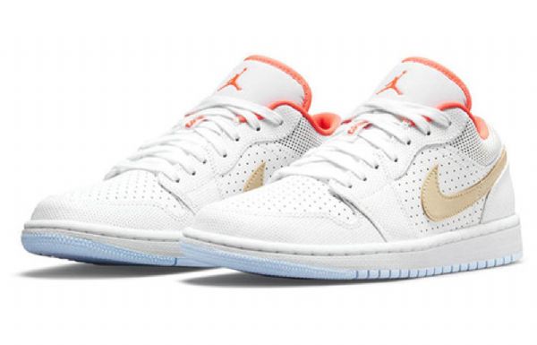 Nike Air Jordan 1 Low Tops Se Retro Basketball Sko Til Damer Hvid