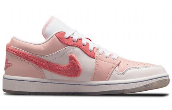 Nike Air Jordan 1 Low Tops Se Retro Basketball Sko Til Damer Lyserød