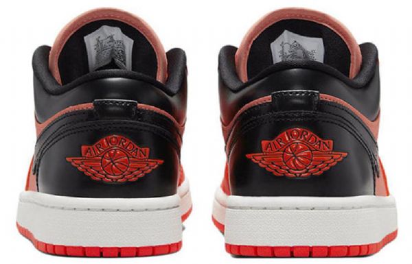 Nike Air Jordan 1 Low Tops Se Retro Basketball Sko Til Damer Orange Sort