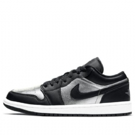 Nike Air Jordan 1 Low Tops Se Retro Basketball Sko Til Damer Sølv