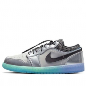 Nike Air Jordan 1 Low Tops Se Retro Basketball Sko Til Damer Sølv