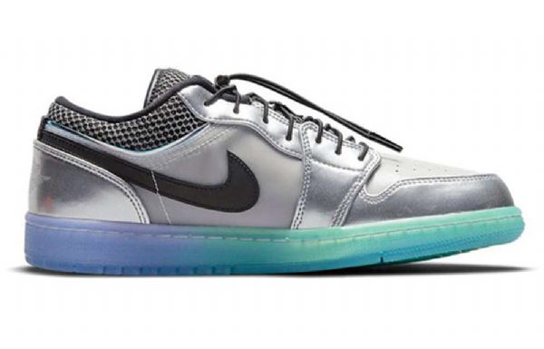 Nike Air Jordan 1 Low Tops Se Retro Basketball Sko Til Damer Sølv