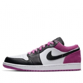 Nike Air Jordan 1 Low Tops Se Retro Basketball Sko Til Mænd Lilla Sort