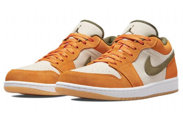 Nike Air Jordan 1 Low Tops Se Retro Basketball Sko Til Mænd Orange